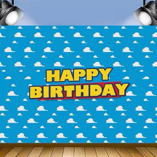 【新品】お値下げ中! 誕生日 タペストリー happy birthday パーティー ロゴ 布背景 お祝い 子供 バースデー
