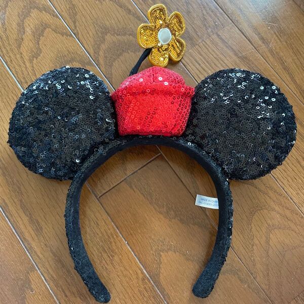ミニーマウス カチューシャ スパンコール ディズニー
