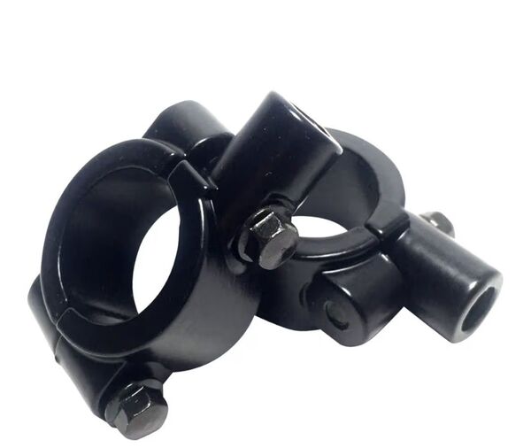 バイク用 クランプミラー ホルダー 1インチ 25.4mm 2個セット チョッパー ハンドル 汎用 (ブラック 10mm 正ネジ)