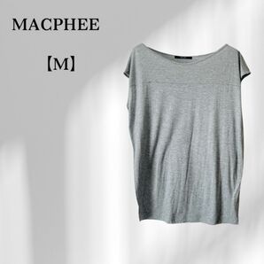 MACPHEE/マカフィー ノースリーブトップス ライトグレーTシャツ サイズ1 Tシャツ トップス シンプル トゥモローランド
