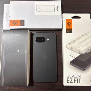 【ほぼ未使用】Google Pixel 9a 128GB Obsidian SIMフリー クリアケース&ガラスフィルムセット