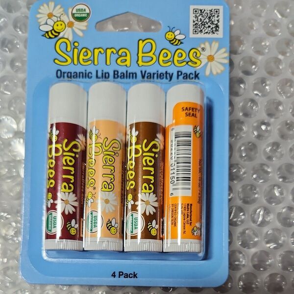 4本入り sierra bees シエラ・ビーズ リップ オーガニックリップクリーム バリューパック新品 未開封 正規品