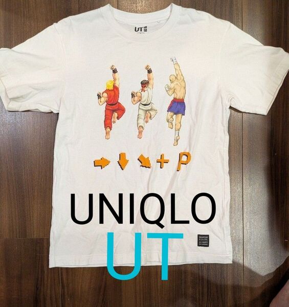 美品 UNIQLO Tシャツ 白 プリント ストリートファイター レア レトロ S M 古着