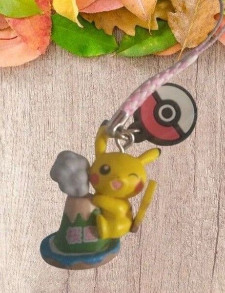 ポケモン ピカチュウ ご当地ストラップキーホルダー鹿児島・桜島さくらじま 火山 モンスターボール