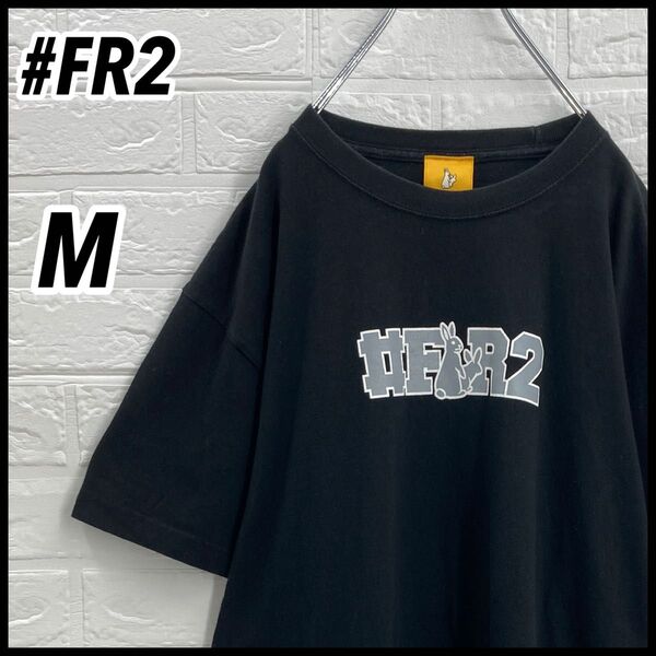 【人気コラボ】FR2 エフアールツー センターロゴ 色情兎 半袖Tシャツ M