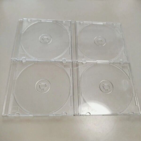 CDケース DVDケース 空ケース 空プラスティックケース 薄型 スリムタイプ 4個セット クリアカラー 厚さ5mm
