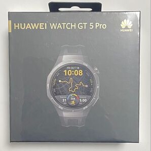 新品未開封 HUAWEI WATCH GT 5 Pro 46mm ブラック フルオロエラストマーベルト スマートウォッチ