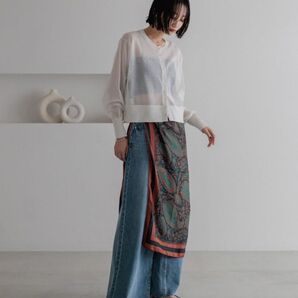 LOWRYS FARM ローリーズファーム シアークルーカーディガン ラメ カーディガン アイボリー