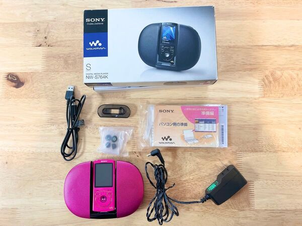 SONY ソニー NW-S764K ウォークマン スピーカー 充電器付き ピンク