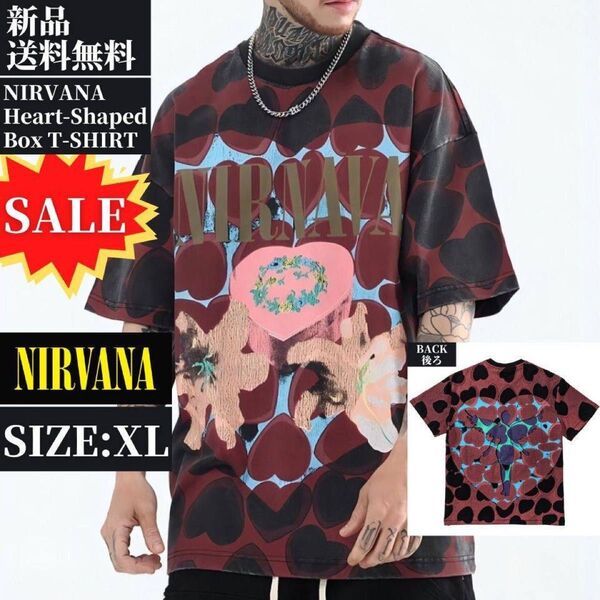 激レア★新品・NIRVANA ニルヴァーナ ハートシェイプドボックスTシャツ バンT・XL・ストリート系・古着系好きな方へオススメ