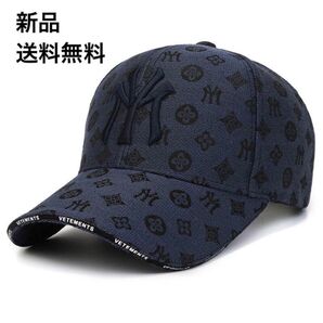 激レア物★新品 NYモノグラムロゴ ネイビー ベースボールキャップ CAP 帽子 ストリート好きな方へオススメ \SALE開催中/