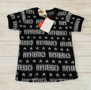 HYSTERIC MINI Hysteric Mini his Mini silver lame Logo knitted short sleeves shirt star pattern Star pattern 