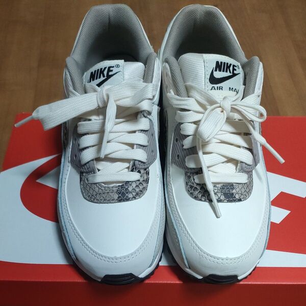 【美品】NIKE AIR MAX 90 スニーカー ホワイト グレー23.5cm