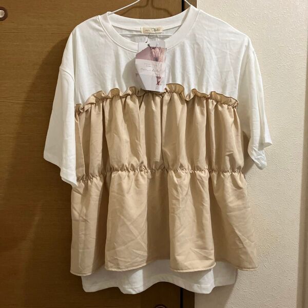 新品!mir...x koko ドッキングTシャツ LL