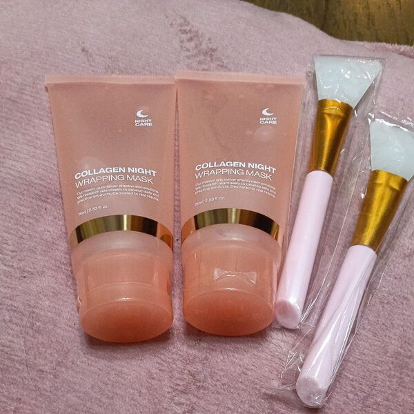 NIGHT CARE コラーゲンナイトマスク 2個セット 新品未使用75ミリ×2 スパチュラ二本