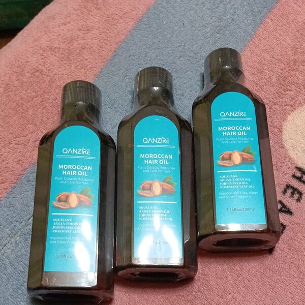 QANZIRE モロッカンヘアオイル 100ml 3個セット