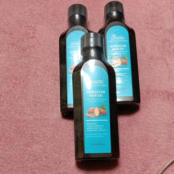 QANZIRE モロッカンヘアオイル 3本セット 100ml×3 新品未使用