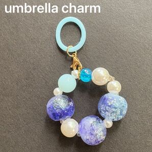 w501 umbrella charm 傘の目印に! ハンドメイド ドライフラワー レジン