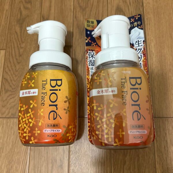 【2本セット】 ビオレザフェイス 本体洗顔 まさつレス Biore フェイス 泡タイプ 金木犀の香り