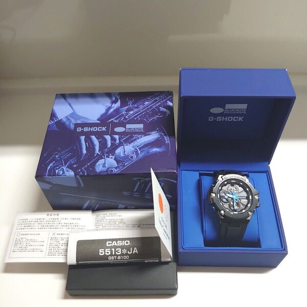 極美品 CASIO G-SHOCK BLUE NOTE RECORDS コラボ カシオ ジーショック 電波ソーラー