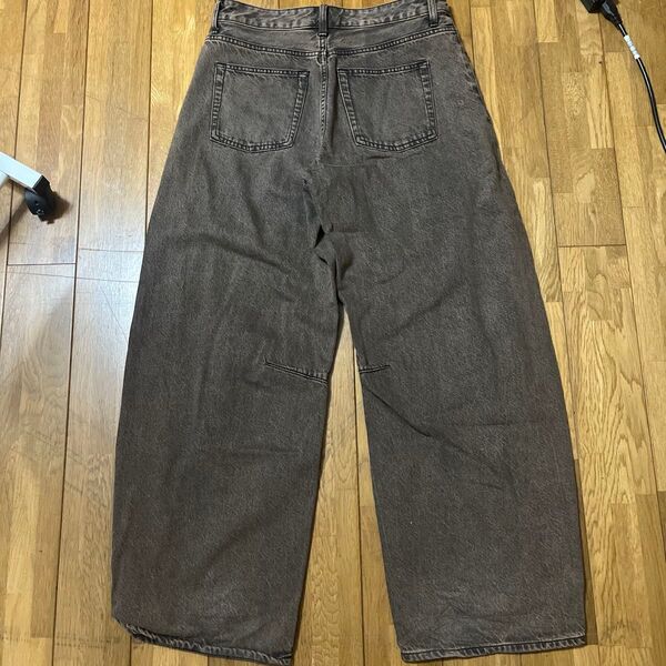 GUバレルレッグジーンズ デニム Aライン