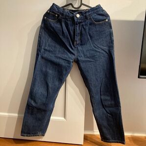mil 小柄さんサイズ タックデニムパンツ ネイビー