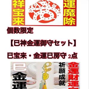 個数限定【巳神金運御守セット】巳宝来・金運巳房守 2点