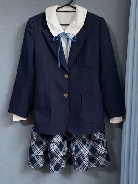 制服一式 ブレザー 学生服 女子 制服 リボン チェックミニスカート プリーツ