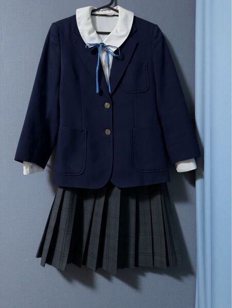 制服一式 ブレザー 学生服 女子 制服 リボン チェック スカート プリーツ