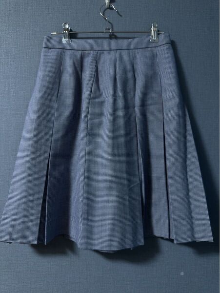 スクール スカート プリーツ 制服 学生服 ブルー千鳥格子 女子