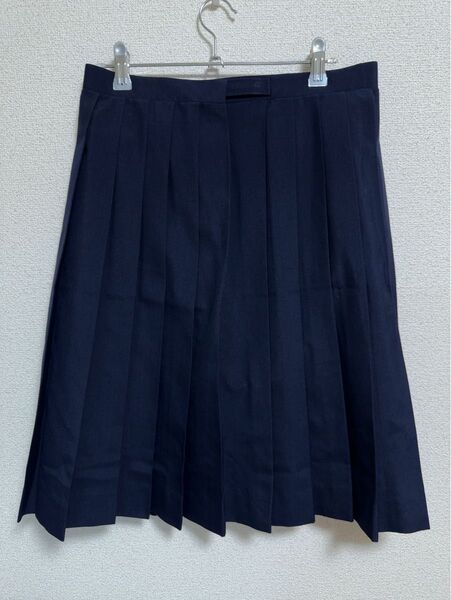 スクール スカート プリーツ 制服 学生服 ネイビー 女子 吊りスカート