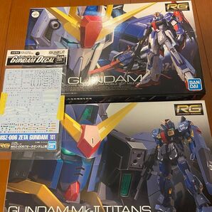 【未組立品・2点セット】RG ゼータガンダム&ガンダムMk-II ティターンズ ゼータガンダム用水転写式デカール