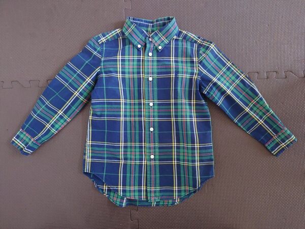 美品 ラルフローレン Ralph Lauren 長袖 チェック シャツ 4T 110 キッズ 子供服