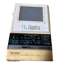 SHARP LCD TV & Cassette FM AM ステレオプレーヤー JC-TV10 【ポータブルTV】ジャンク