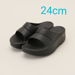 新品未使用 OOFOS OOmega OOahh_Black ウーフォス 24cm ブラック