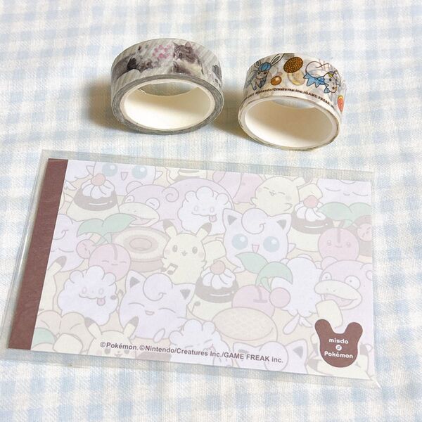 ポケモン ミスド メモ帳 マスキングテープ おまけ もちまる マスキングテープ