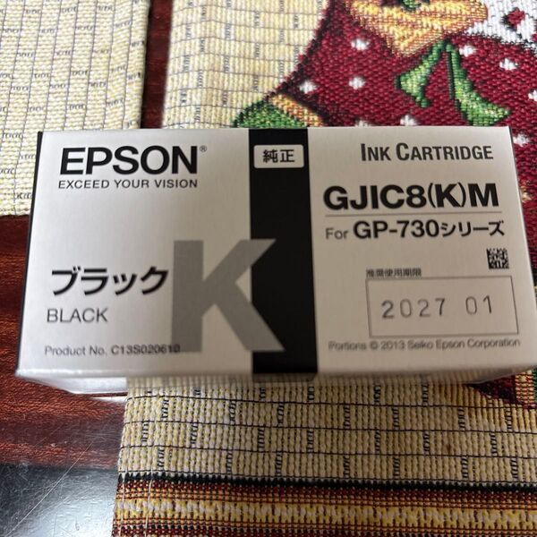 EPSON 純正 インクカートリッジ 4色ブラック GJIC8(K)M 未使用