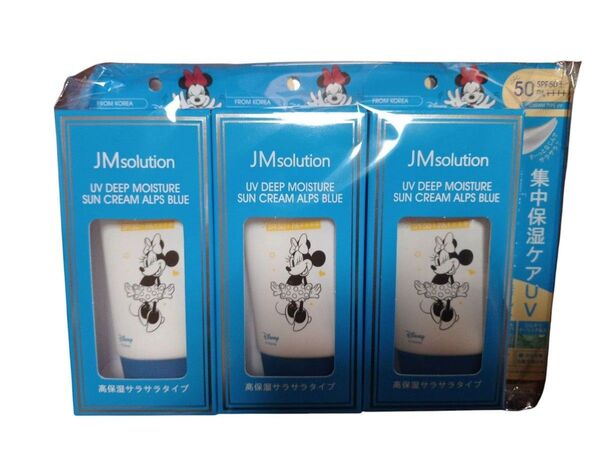 JM solution Japan UVディープモイスチャーサンクリーム アルプスブルー SPF50 50ml 3個