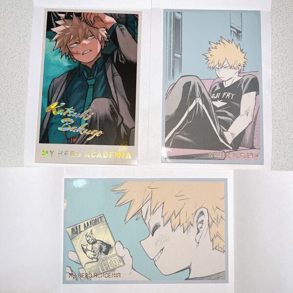僕のヒーローアカデミア ヒロアカ 原画展 メモリアルコレクション 爆豪勝己 3枚セット