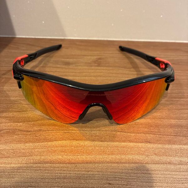 【美品】OAKLEYオークリー/レーダーロックパス 009206-37 スポーツサングラス ランニング、ゴルフ、野球