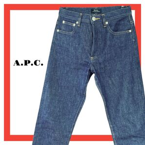 APE アーペーセー 未使用 メンズ デニム ジーンズ スキニー 27 デニムパンツ インディゴ パンツ 古着 ボタンフライ
