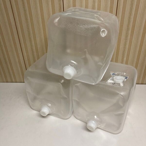 20L 折り畳みウォータータンク(コック付き)3個セット