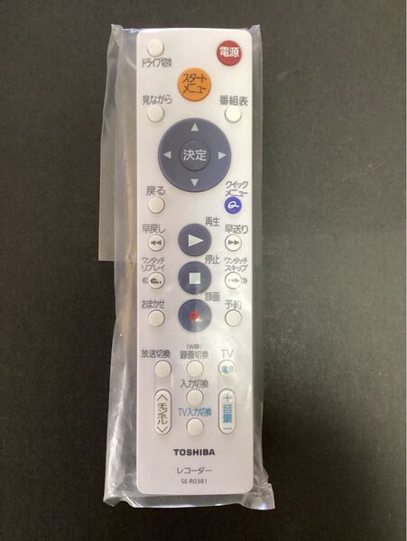 TOSHIBA ブルーレイレコーダーリモコン SE-R0381