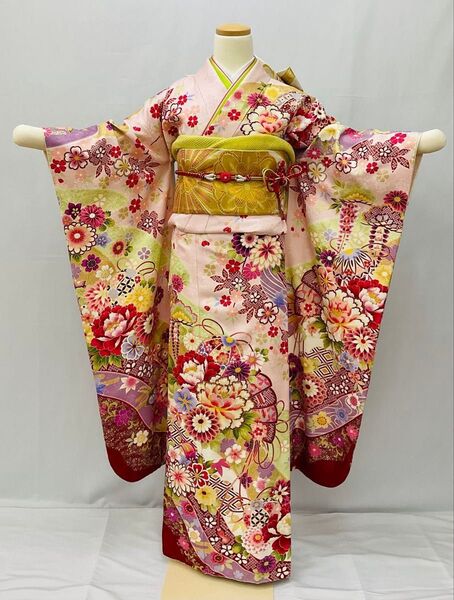 振袖 振袖フルセット ピンク系 牡丹 まり 古典柄