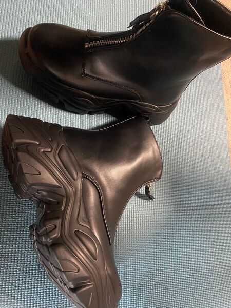 厚底ショートブーツ 黒 レディース Mサイズ