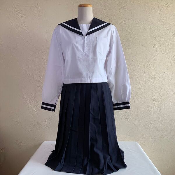 セーラー服 本物 制服 中間服 一本線 コスプレ用 撮影用 ディズニーコスプレ 上下セット 中学 高校