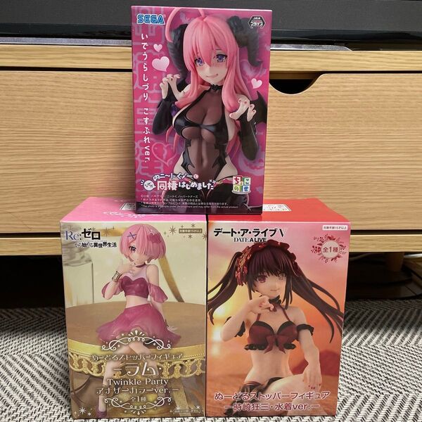 フィギュアセット ニートくノ一となせか同棲はじめました いでうらしづり、デートアライブ 時崎狂三、 リゼロ ラム