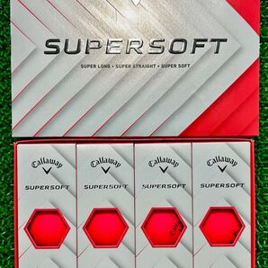 新品!Callaway SUPERSOFT レッド1ダース マット仕上げ 2025年モデル