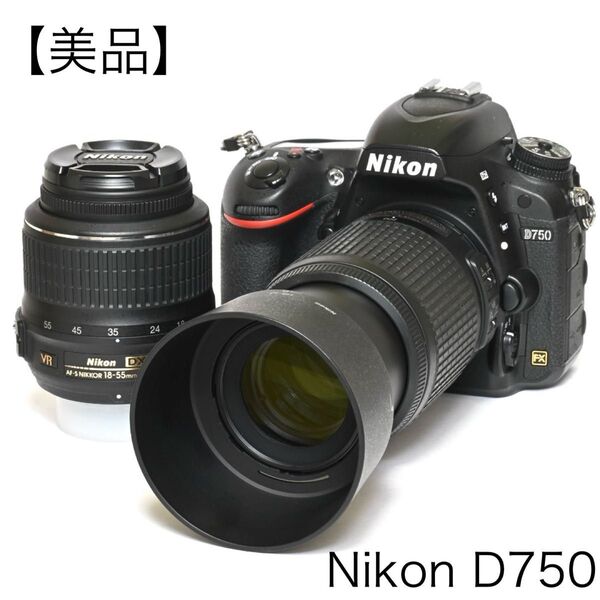 【美品】ショット数わずか「14459回」!Nikon D750ダブルレンズセット