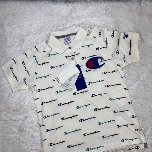 新品 Champion GOLF チャンピオンゴルフ 半袖ポロシャツ ビッグロゴ ゴルフウェア 半袖 M